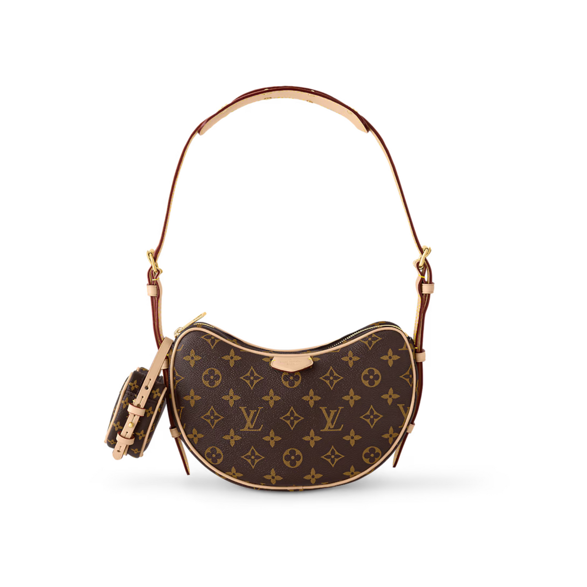 Croissant MM – the Croissant MM handbag is made from Monogram coated canvas with natural – LUX VERSE Luxury Designer Fashion Outlet