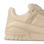 Louis Vuitton Trainer Rubber Leather sneaker – its elaborately constructed upper, which features rubber signatures, takes seven – LUX VERSE Luxury Designer Fashion Outlet