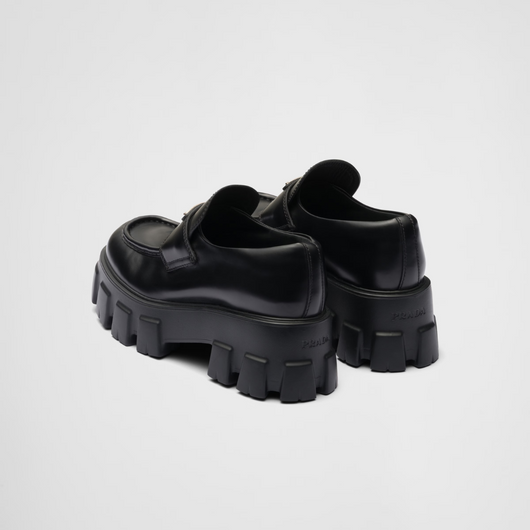 Brushed leather Monolith loafers - LUX VERSE - Luxury designer fashion outlet