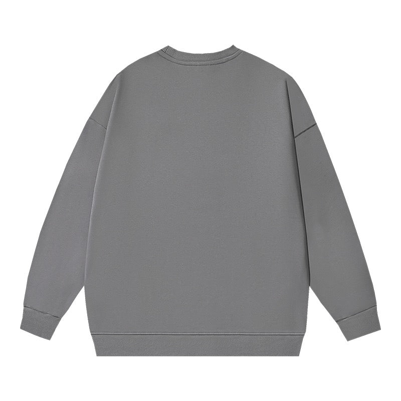 Schwarzes Crewneck mit Baumwollmotiv – Herren