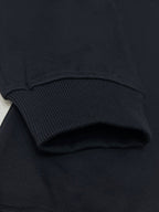 Black Cotton Text Logo Joggers - Men's
