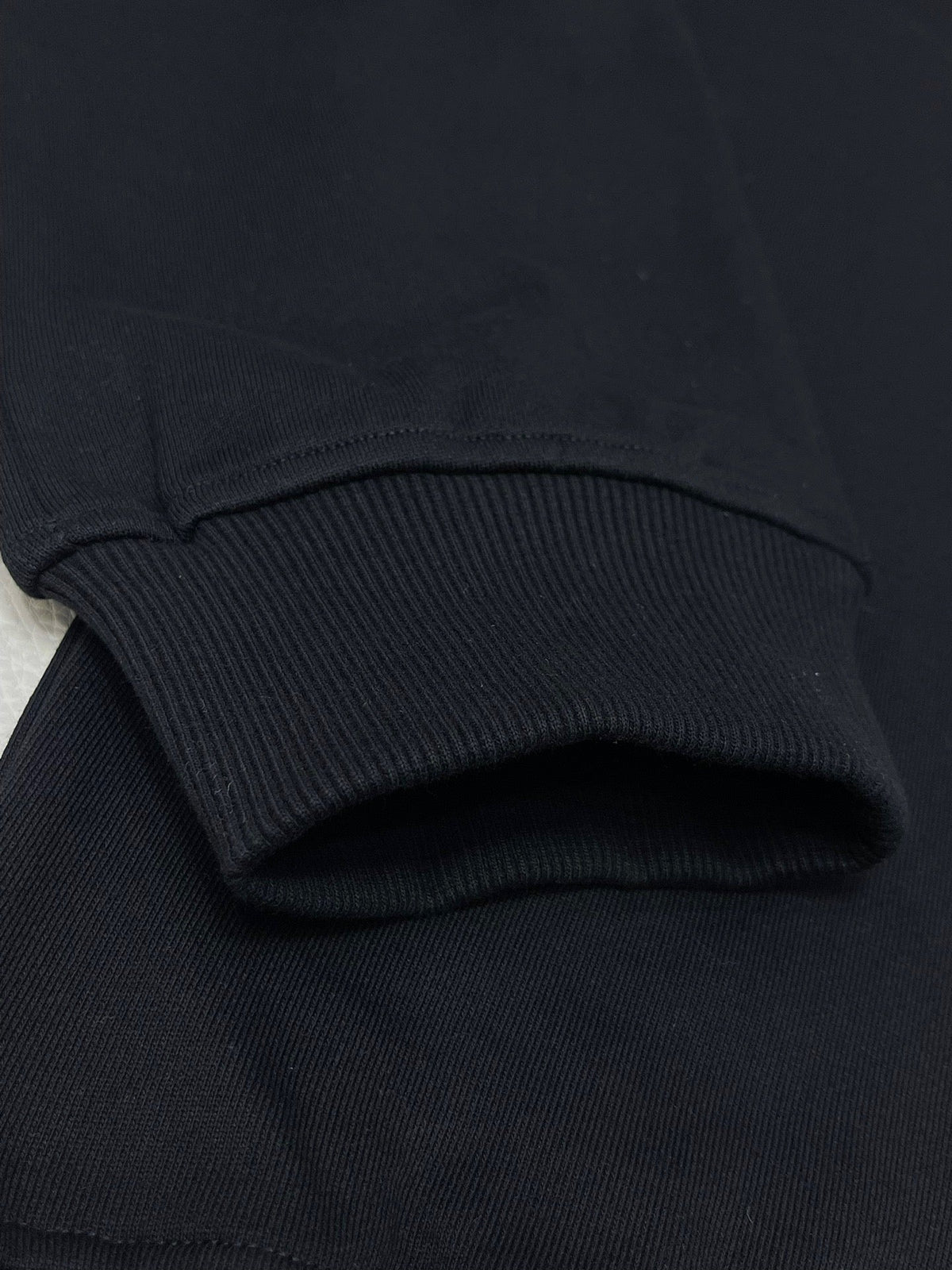 Black Cotton Text Logo Joggers - Men's