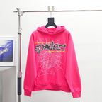 Pinker Baumwoll-Pullover mit Grafik – Herren
