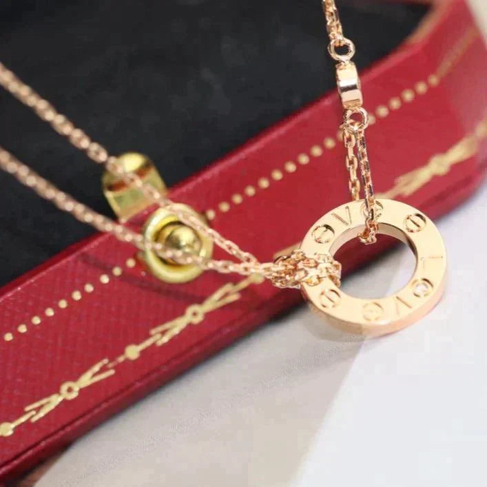 Love Necklace Adjustable Rose Gold 2 Diamond – LUX VERSE Luxury Designer Fashion Outlet