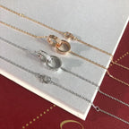 Love Necklace Rose Gold and Silver Diamond – LUX VERSE Luxury Designer Fashion Outlet