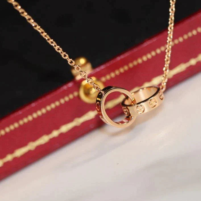Love Necklace Rose Gold and Silver – LUX VERSE Luxury Designer Fashion Outlet