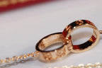 Love Necklace Rose Gold and Silver – LUX VERSE Luxury Designer Fashion Outlet