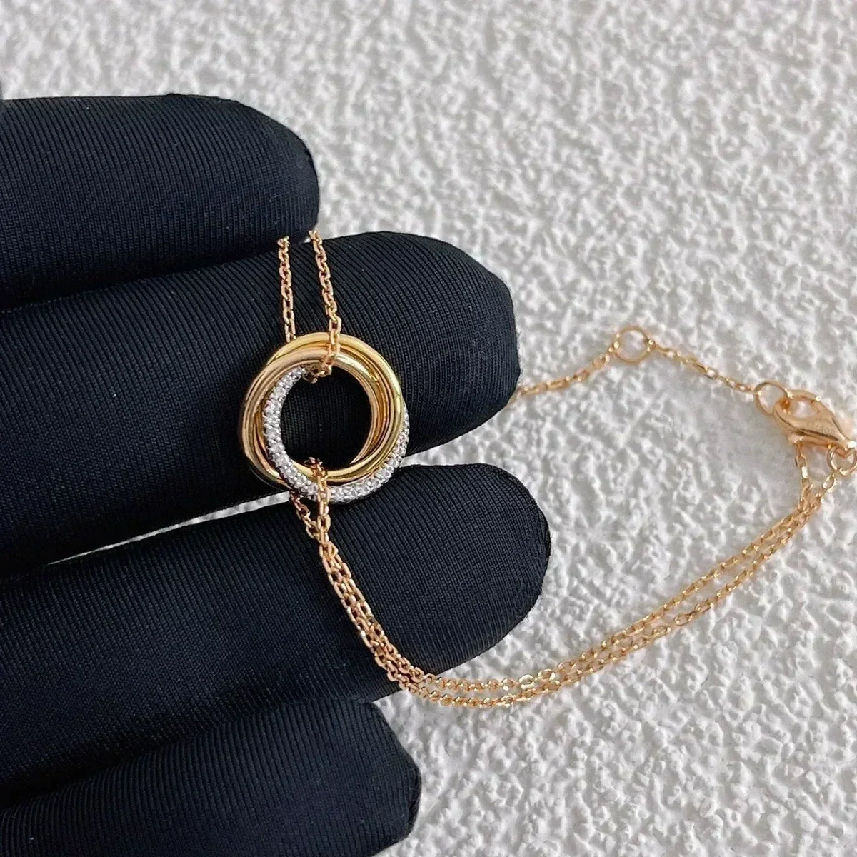 Triniti Bracelet Gold Silver Rose Gold Diamonds – LUX VERSE Luxury Designer Fashion Outlet