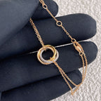 Triniti Bracelet Gold Silver Rose Gold Diamonds – LUX VERSE Luxury Designer Fashion Outlet