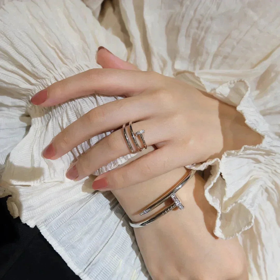 Juste Ring 1.8mm Silver Double Row – LUX VERSE Luxury Designer Fashion Outlet