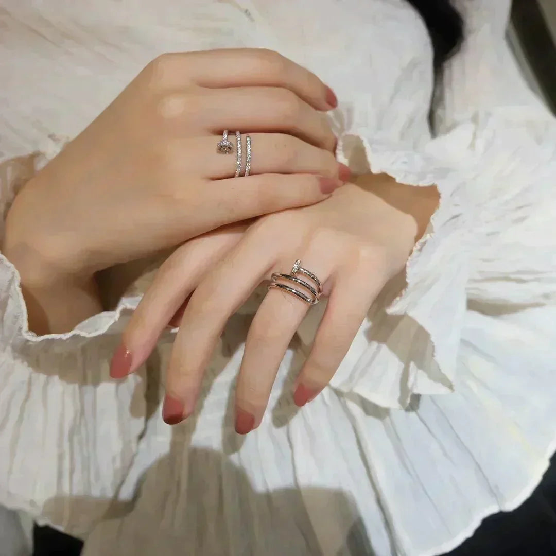 Juste Ring 1.8mm Silver Double Row – LUX VERSE Luxury Designer Fashion Outlet