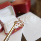 Juste Ring 1.8mm Rose Gold Double Row Diamonds – LUX VERSE Luxury Designer Fashion Outlet