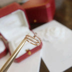 Juste Ring 1.8mm Rose Gold Double Row Diamonds – LUX VERSE Luxury Designer Fashion Outlet