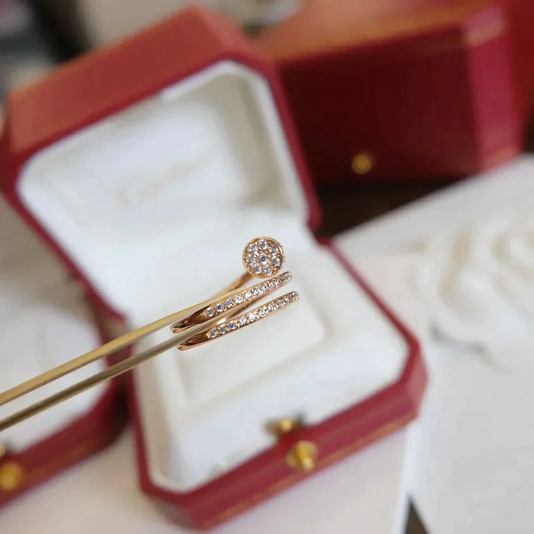 Juste Ring 1.8mm Rose Gold Double Row Diamonds – LUX VERSE Luxury Designer Fashion Outlet