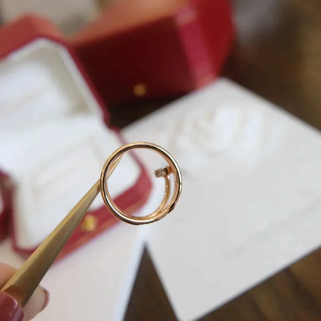 Juste Ring 1.8mm Rose Gold Double Row Diamonds – LUX VERSE Luxury Designer Fashion Outlet