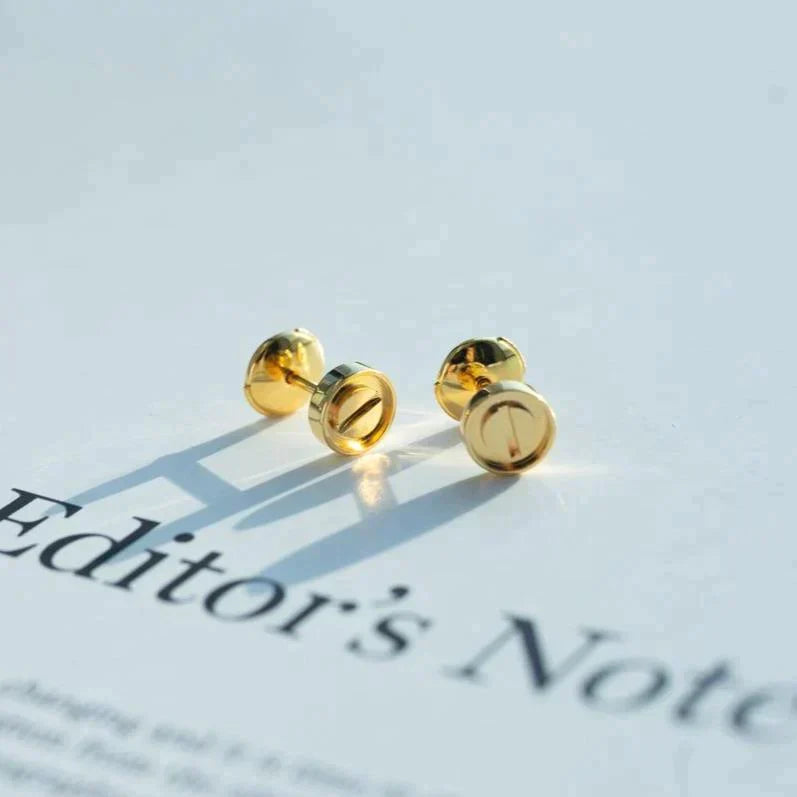 Love Earrings Gold 7.2mm – LUX VERSE Luxury Designer Fashion Outlet