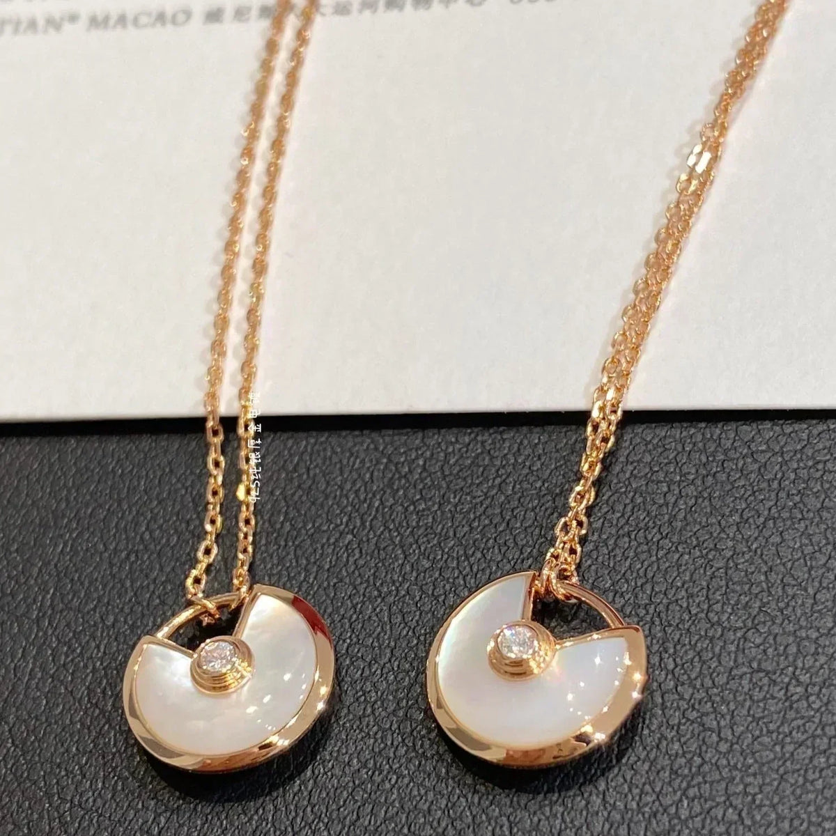 Amulette Rose Gold Mop Necklace – LUX VERSE Luxury Designer Fashion Outlet