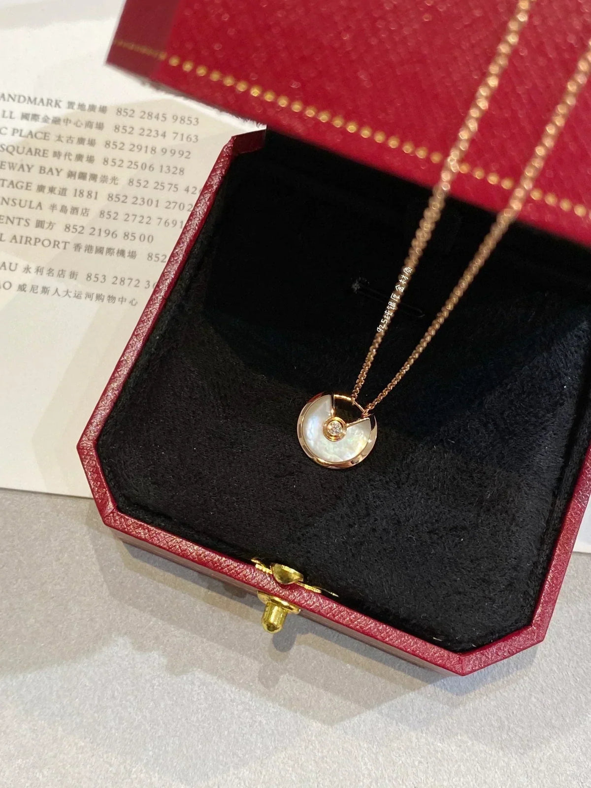 Amulette Rose Gold Mop Necklace – LUX VERSE Luxury Designer Fashion Outlet