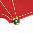 Amulette Gold Malachite Necklace – LUX VERSE Luxury Designer Fashion Outlet