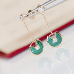 Amulette Drop Earrings Malachite Rose Gold – LUX VERSE Luxury Designer Fashion Outlet
