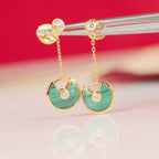 Amulette Drop Earrings Malachite Rose Gold – LUX VERSE Luxury Designer Fashion Outlet