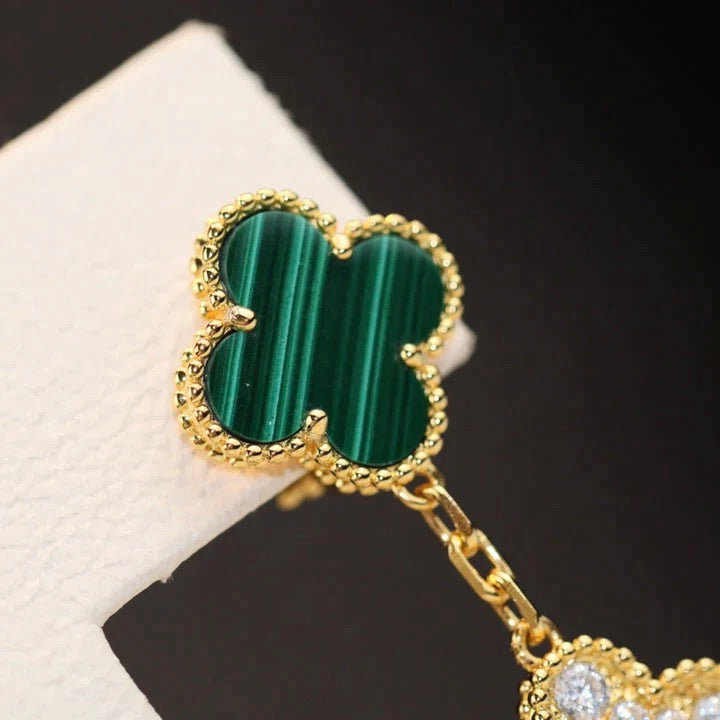 Clover 3 Motif Malachite Diamond Earrings – LUX VERSE Luxury Designer Fashion Outlet