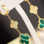 Clover 3 Motif Malachite Diamond Earrings – LUX VERSE Luxury Designer Fashion Outlet