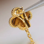 Clover  2 Motif  Tiger Eye Carnelian Earrings – LUX VERSE Luxury Designer Fashion Outlet