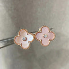 Clover Medium 1 Motifs  Pink Mop Diamond Earrings – LUX VERSE Luxury Designer Fashion Outlet