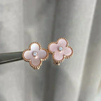 Clover Medium 1 Motifs  Pink Mop Diamond Earrings – LUX VERSE Luxury Designer Fashion Outlet