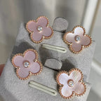 Clover Medium 1 Motifs  Pink Mop Diamond Earrings – LUX VERSE Luxury Designer Fashion Outlet