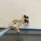 Clover Medium 1 Motifs Gray Mop  Diamond Earrings – LUX VERSE Luxury Designer Fashion Outlet