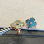 Clover Medium 1 Motifs Gray Mop  Diamond Earrings – LUX VERSE Luxury Designer Fashion Outlet