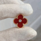 Clover Medium 1 Motifs Carnelian  Diamond Earrings – LUX VERSE Luxury Designer Fashion Outlet