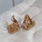 Clover Medium 1 Motifs Carnelian  Diamond Earrings – LUX VERSE Luxury Designer Fashion Outlet