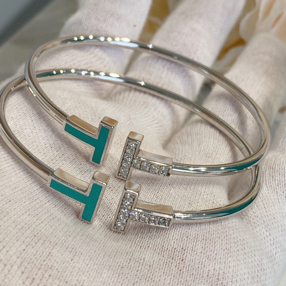 T Bracelet 1.8mm Turquoise Diamond – LUX VERSE Luxury Designer Fashion Outlet