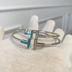 T Bracelet 1.8mm Turquoise Diamond – LUX VERSE Luxury Designer Fashion Outlet