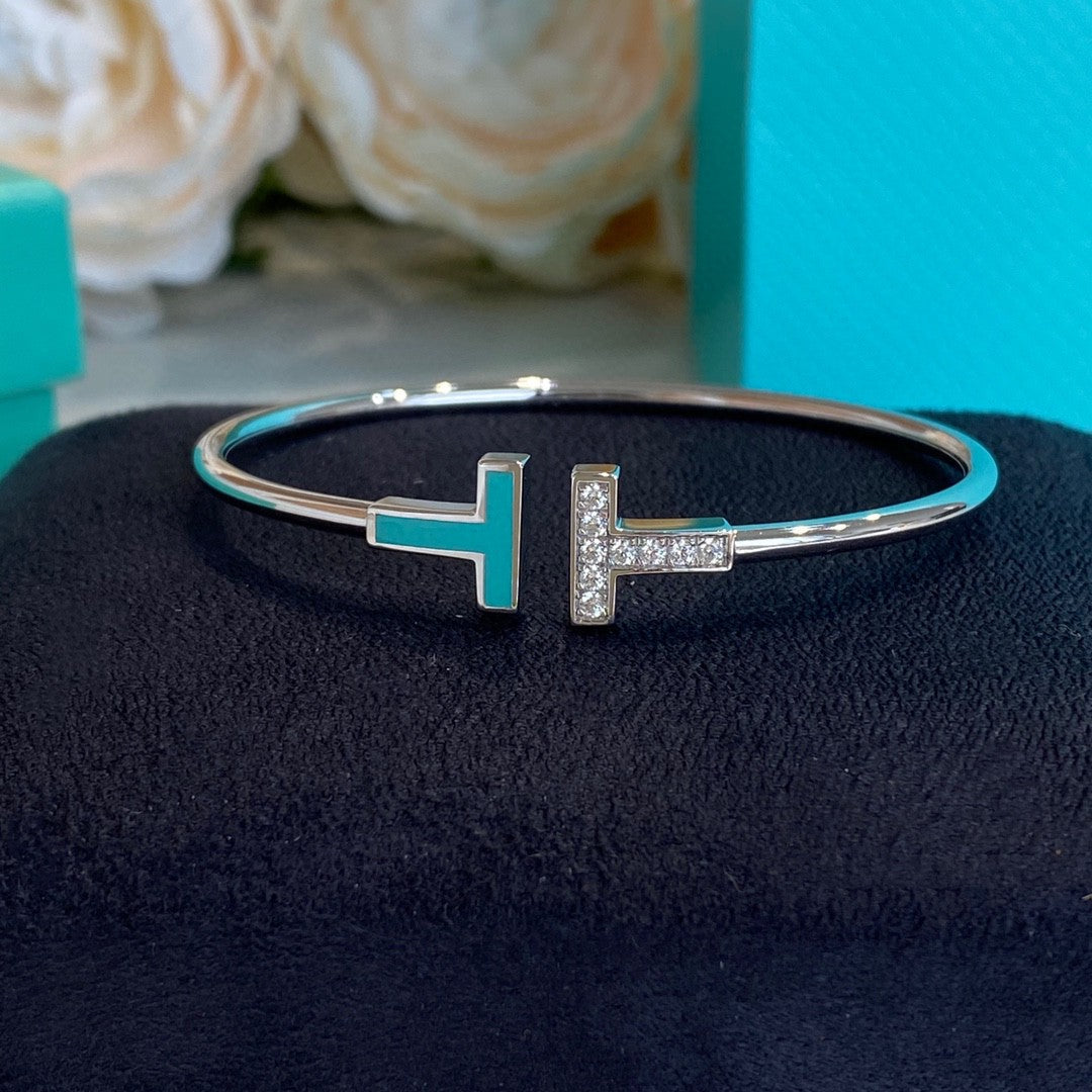 T Bracelet 1.8mm Turquoise Diamond – LUX VERSE Luxury Designer Fashion Outlet
