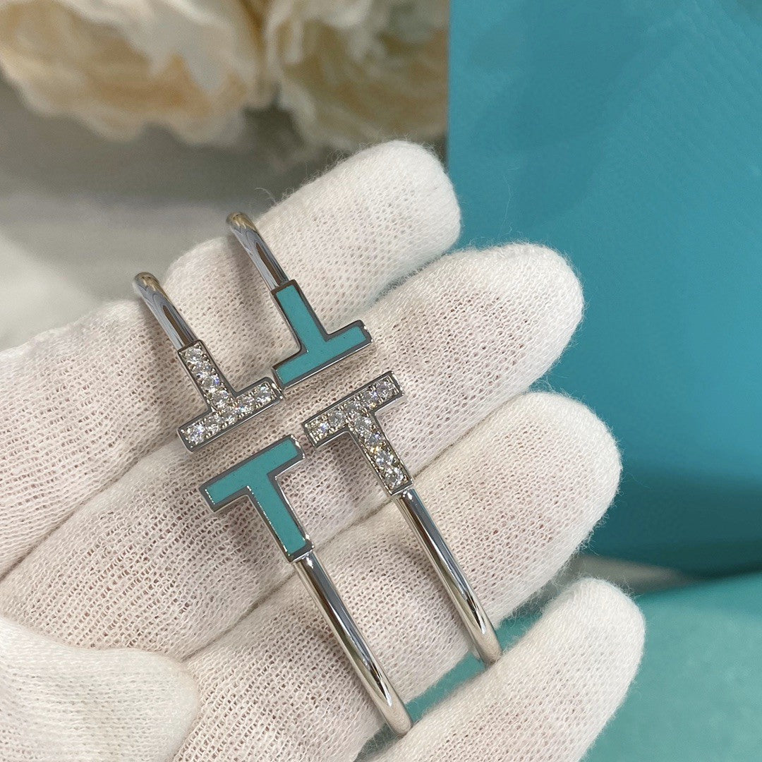 T Bracelet 1.8mm Turquoise Diamond – LUX VERSE Luxury Designer Fashion Outlet