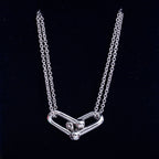 Hardwear Double Link Pedant Silver Necklace – LUX VERSE Luxury Designer Fashion Outlet