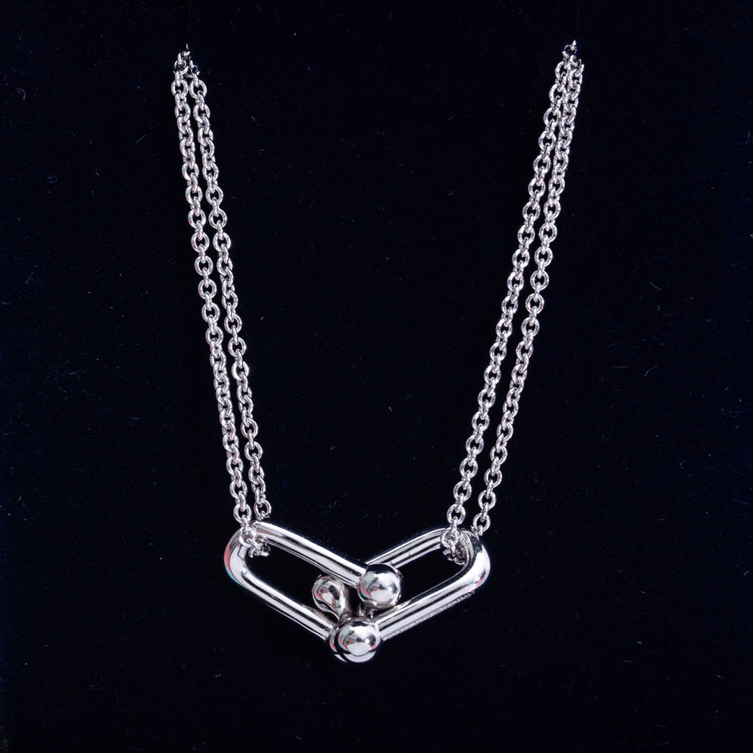 Hardwear Double Link Pedant Silver Necklace – LUX VERSE Luxury Designer Fashion Outlet