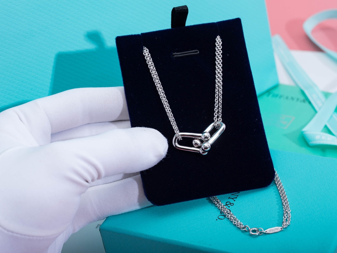 Hardwear Double Link Pedant Silver Necklace – LUX VERSE Luxury Designer Fashion Outlet