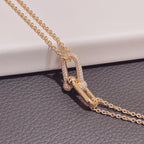 Hardwear Double Link Pedant Rose Gold Diamond Necklace – LUX VERSE Luxury Designer Fashion Outlet