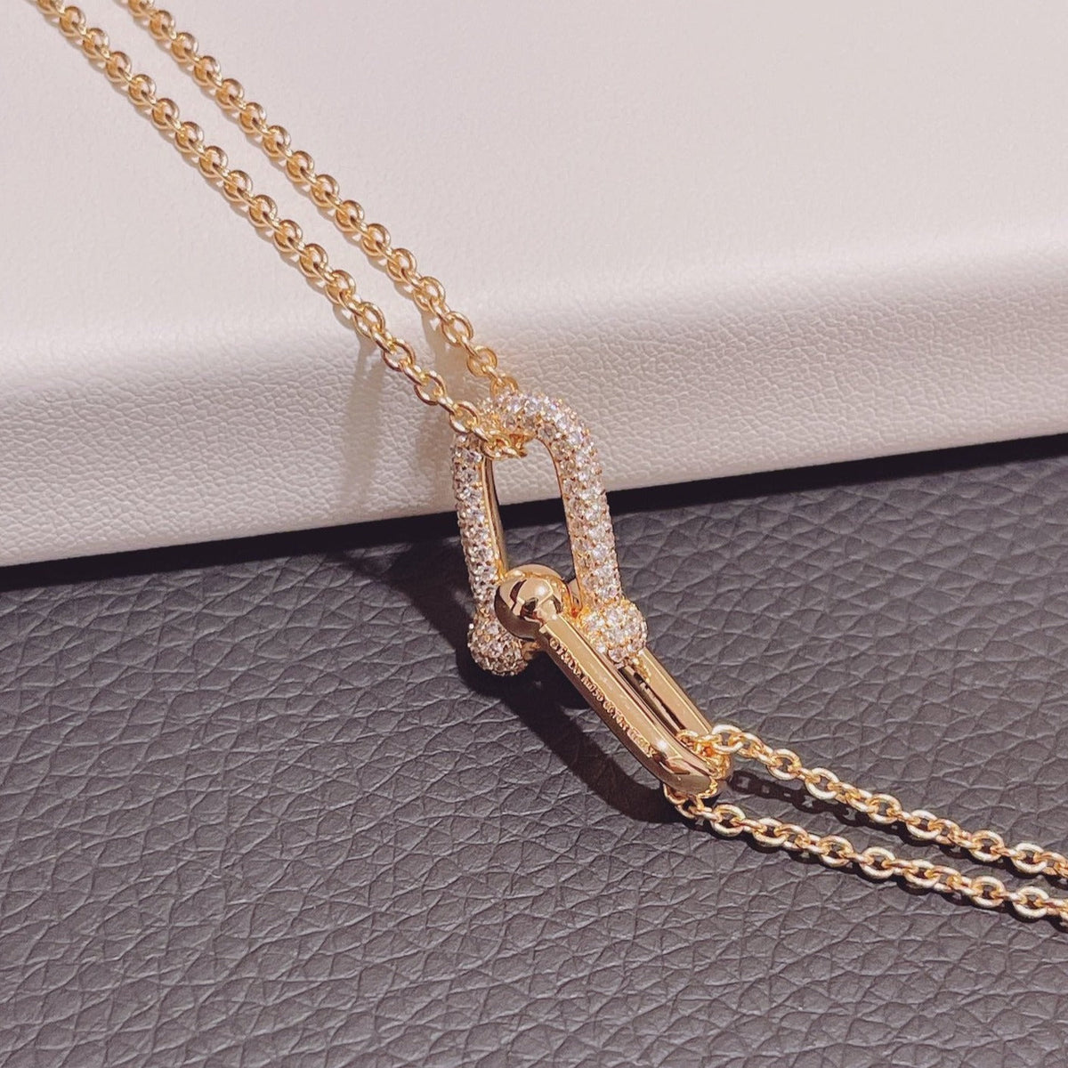 Hardwear Double Link Pedant Rose Gold Diamond Necklace – LUX VERSE Luxury Designer Fashion Outlet