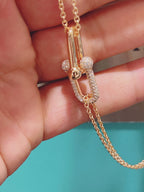 Hardwear Double Link Pedant Rose Gold Diamond Necklace – LUX VERSE Luxury Designer Fashion Outlet