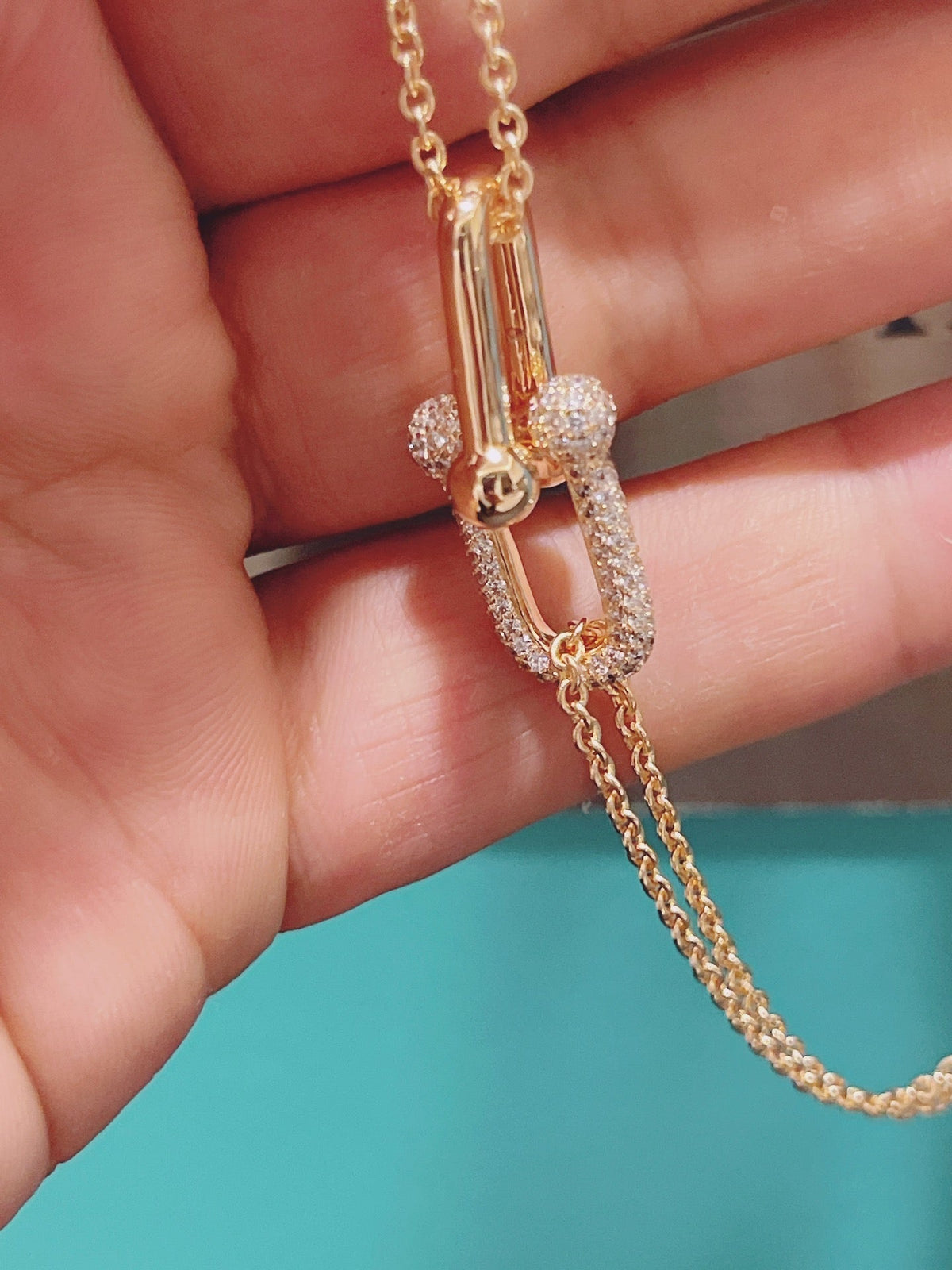 Hardwear Double Link Pedant Rose Gold Diamond Necklace – LUX VERSE Luxury Designer Fashion Outlet