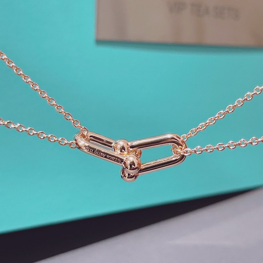 Hardwear Double Link Pedant Rose Gold Necklace – LUX VERSE Luxury Designer Fashion Outlet