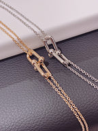Hardwear Double Link Pedant Rose Gold Necklace – LUX VERSE Luxury Designer Fashion Outlet