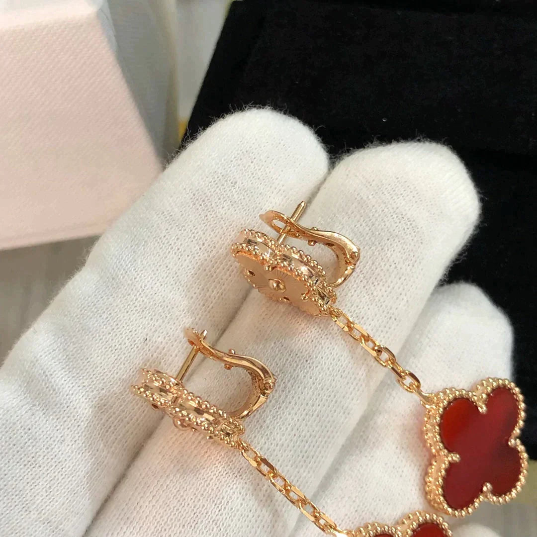 Clover 2 Motif  Laser Carnelian Earrings – LUX VERSE Luxury Designer Fashion Outlet