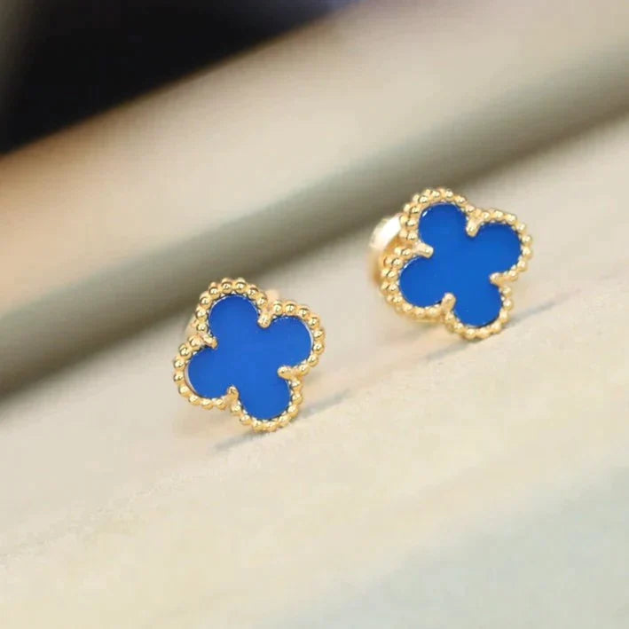 Clover Mini 9.5mm Turquoise Earrings – LUX VERSE Luxury Designer Fashion Outlet